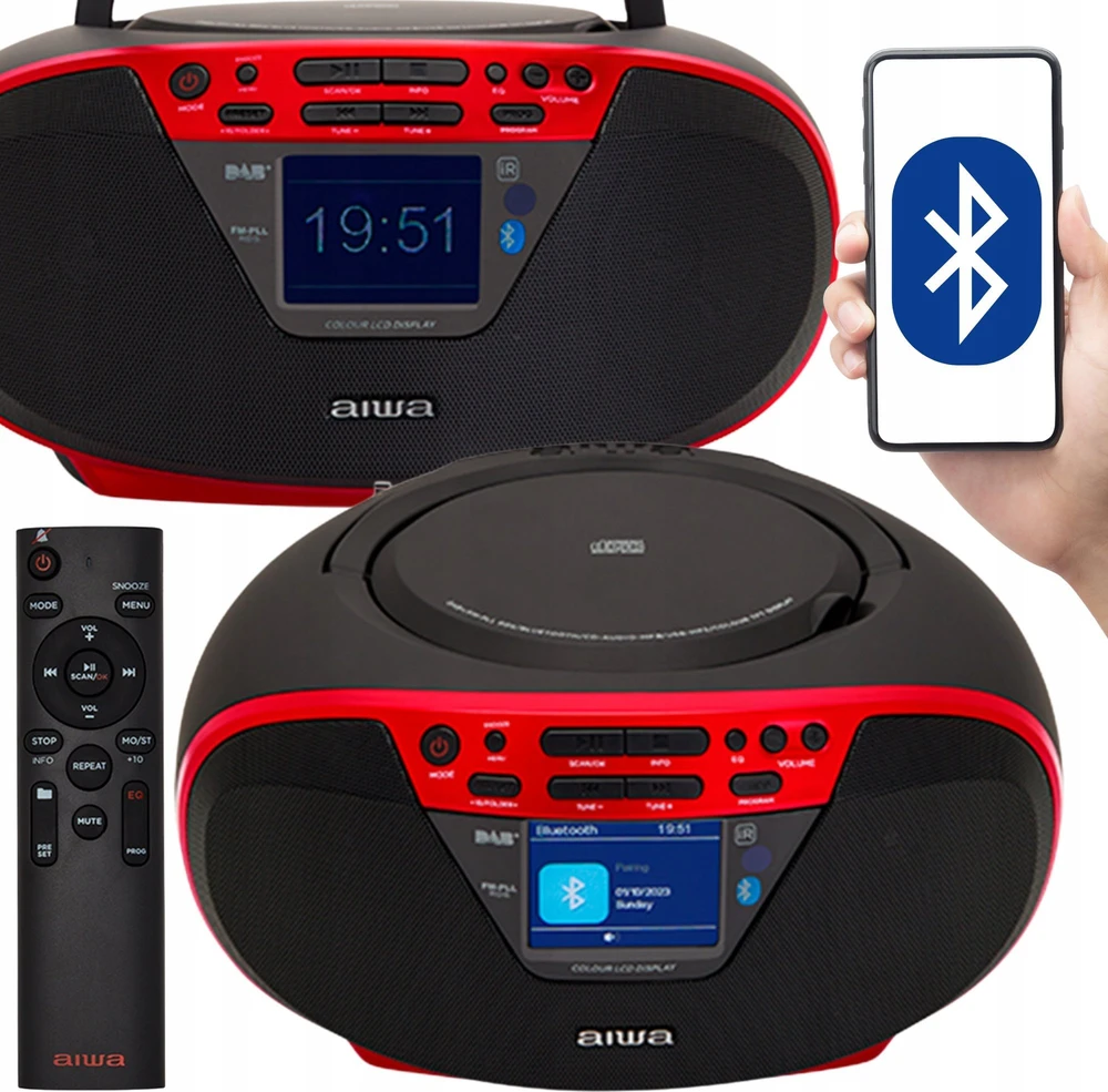Grotuvas Aiwa BOOMBOX AIWA BBTU-500DAB/RD