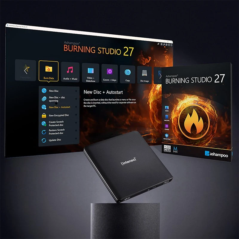Išorinis „Blu-ray Intenso“ diskų įrenginys „Blu-ray“ įrašymo įrenginys EOD 500BD
