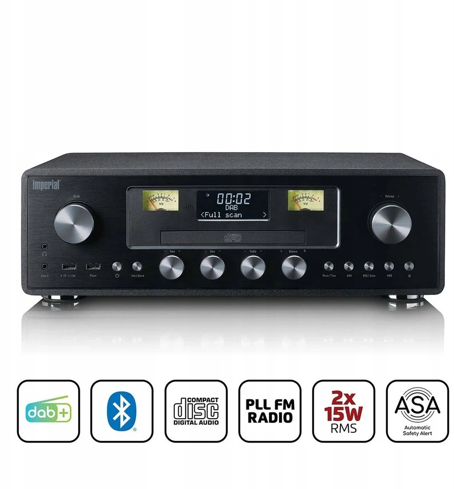 Grotuvas Imperial Radio DABMAN 280 CD DAB+/FM juoda