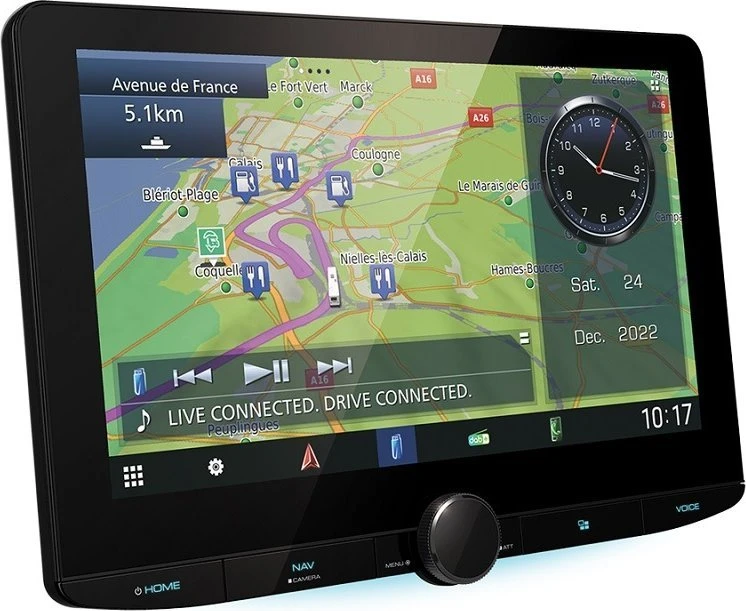 Kenwood DNR992RVS su aktyviu navigacijos žemėlapiu