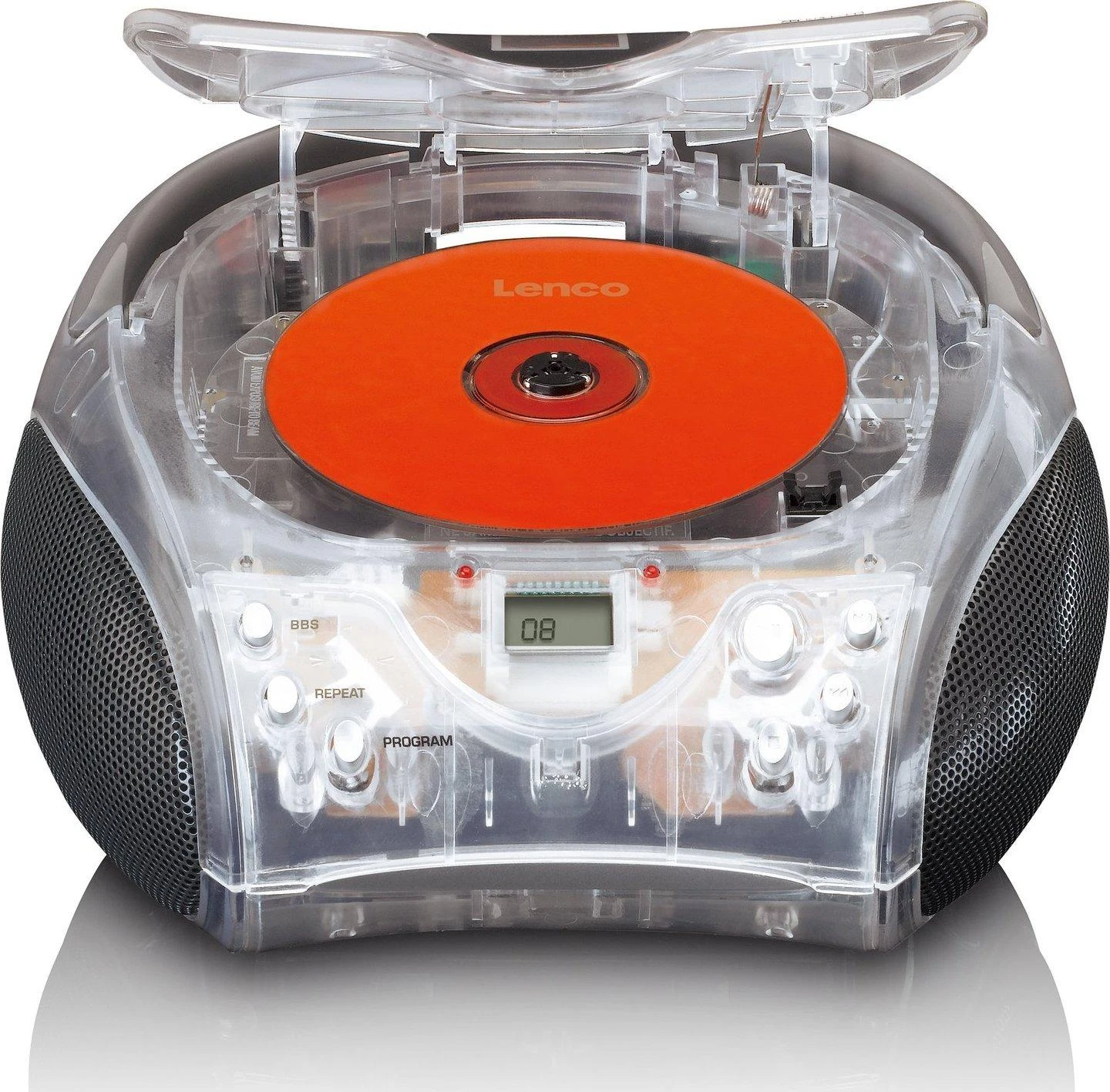 Grotuvas Lenco SCD-24 transparent