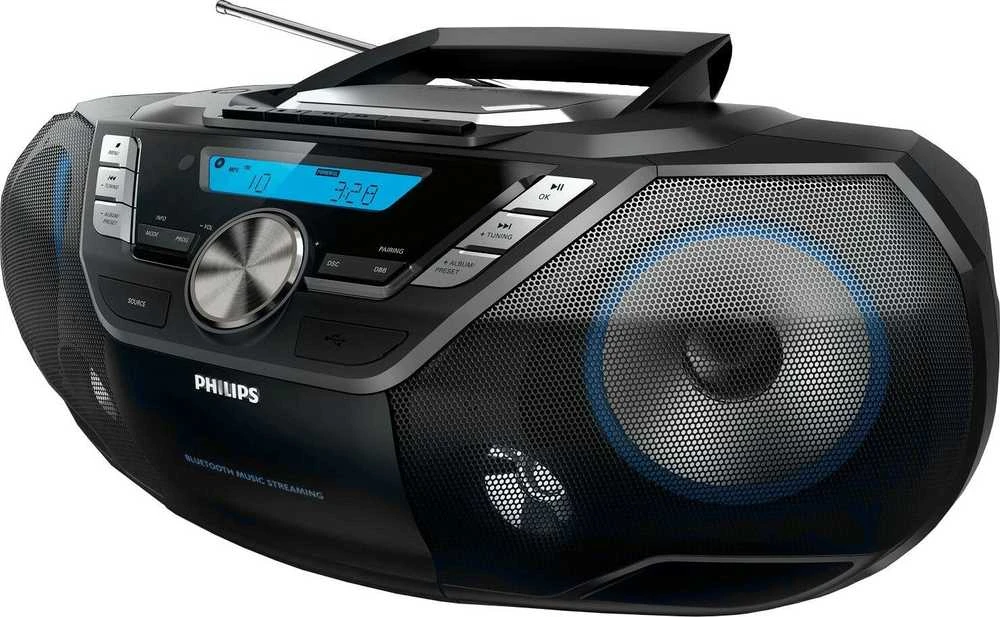 Philips CD Soundmachine AZB798T/12, Bluetooth, CD, MP3-CD, USB, DAB+, FM, kasetė, 12W
