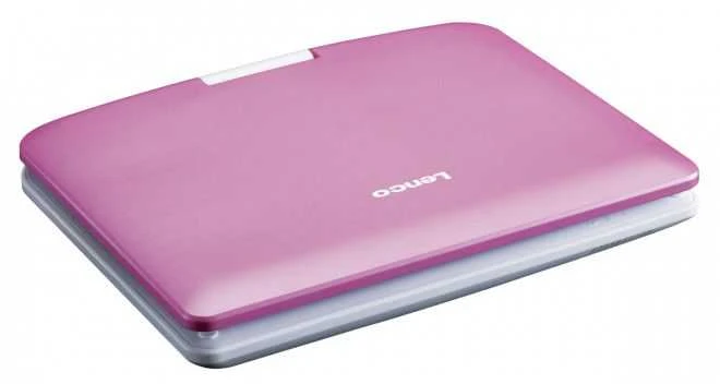 Vaizdo grotuvas LENCO DVP-910 9 DVD-Player + USB &amp; KfZ-Halterung. pink/wei