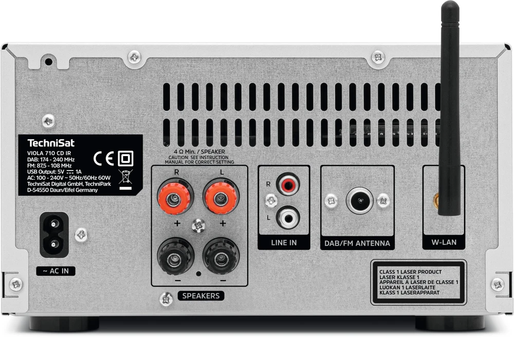 Muzikinis centras Grotuvas TechniSat Technisat Viola 710 CD IR sidabrinė