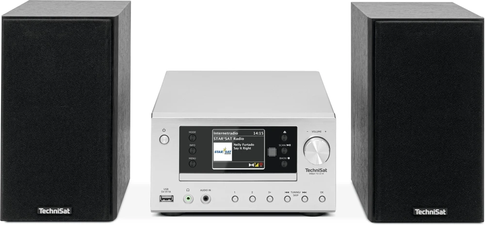 Muzikinis centras Grotuvas TechniSat Technisat Viola 710 CD IR sidabrinė