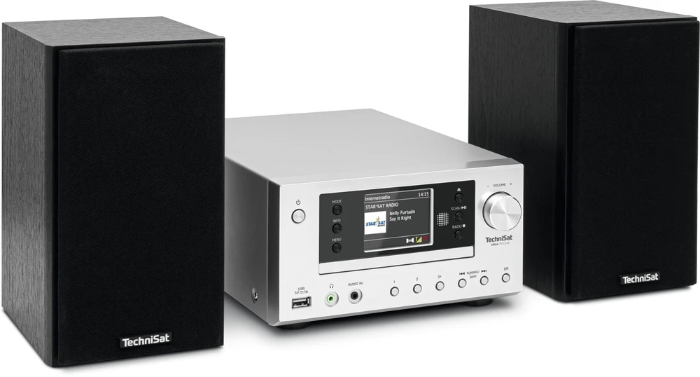 Muzikinis centras Grotuvas TechniSat Technisat Viola 710 CD IR sidabrinė