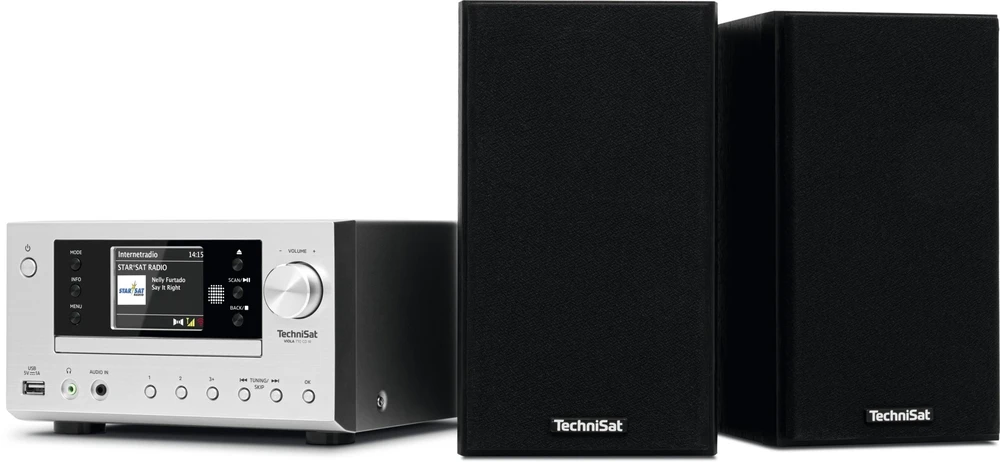 Muzikinis centras Grotuvas TechniSat Technisat Viola 710 CD IR sidabrinė