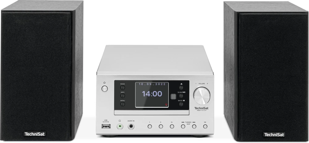 Muzikinis centras Grotuvas TechniSat Technisat Viola 710 CD IR sidabrinė