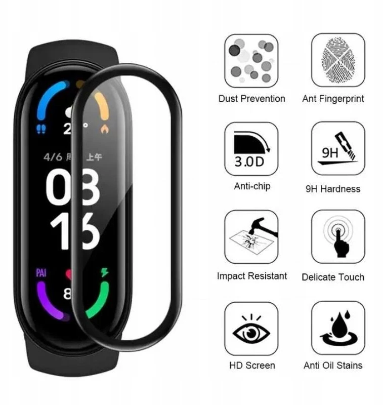 Telcon TEMPERED GLASS 3D MI BAND 9/M9