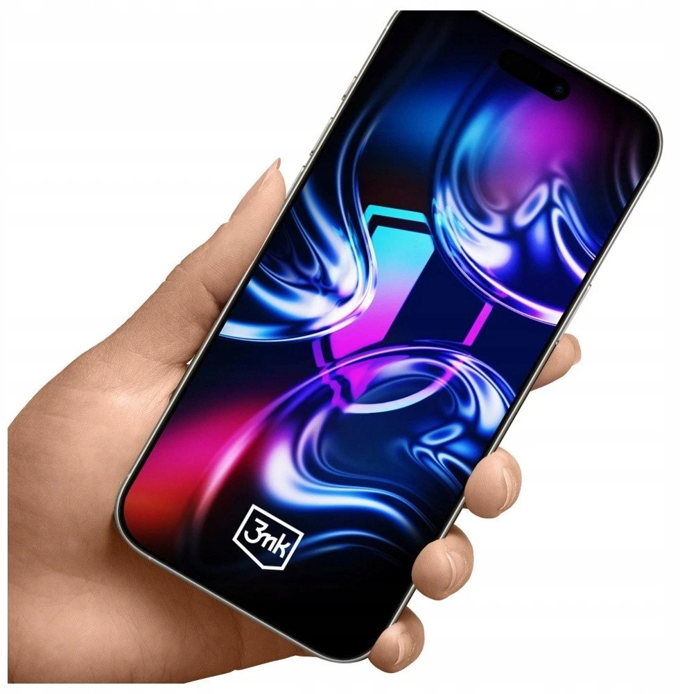 Apsauginis stiklas 3MK HardGlass Max su aplikatoriumi skirtas Apple iPhone 16 Pro/17