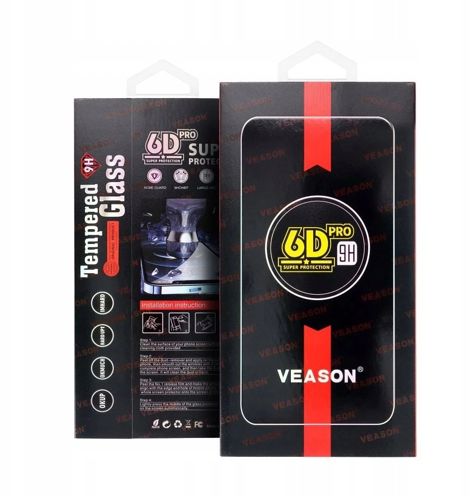 6D Pro Veason Privacy Glass - for Iphone 15 juodas