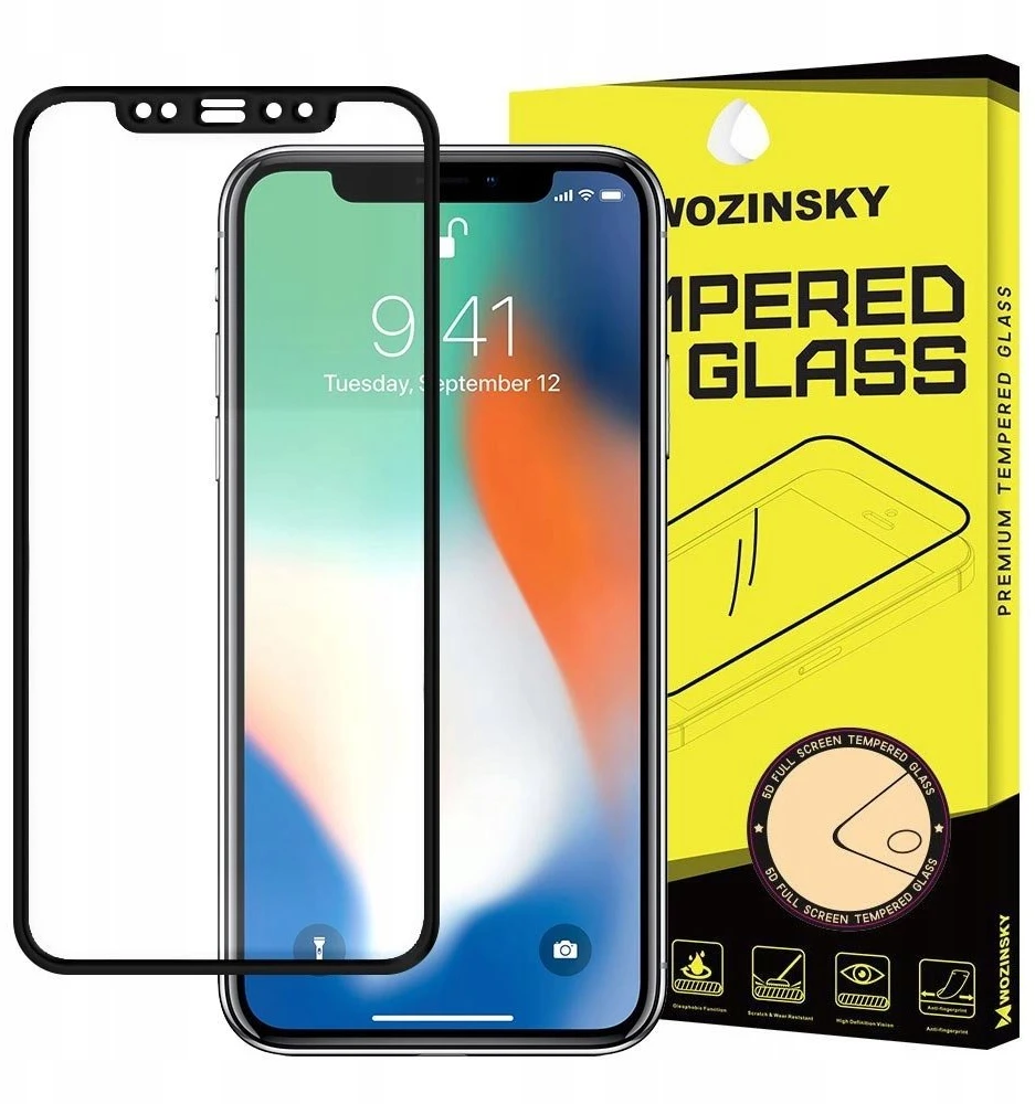 TFO TelForceone Grūdintas stiklas 9D "iPhone 12 Mini 5,4" juodas rėmelis