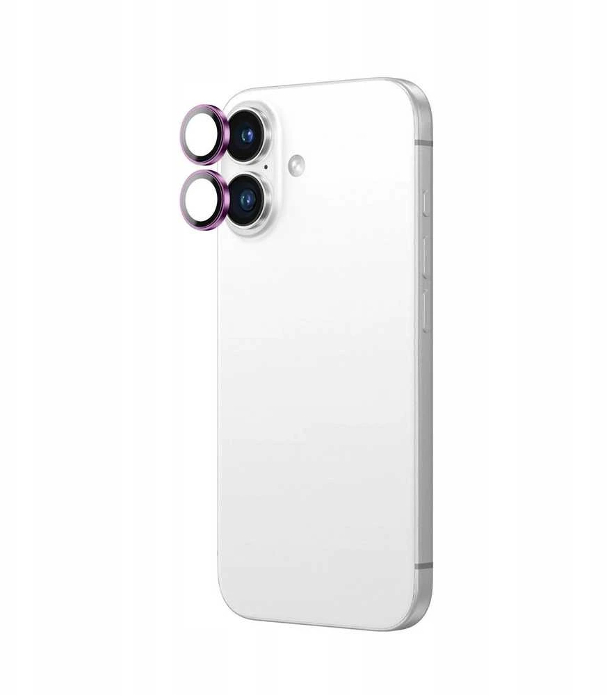Nezatříděno „AmazingThing AR“ aliuminio 2 objektyvų stiklas su kameros objektyvo rėmeliu, skirtas „iPhone 16 / 16 Plus“ - Rožinė