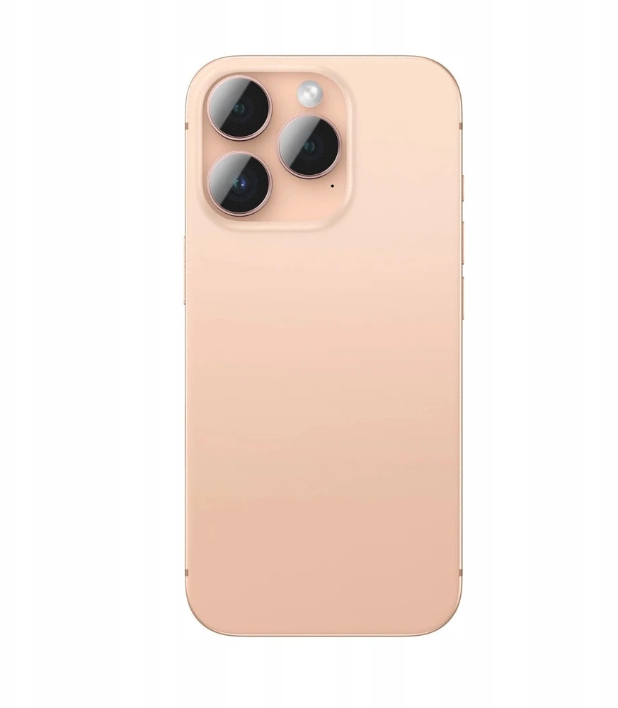 „AmazingThing AR“ aliuminio 3 lęšių stiklo ir kameros objektyvo rėmelio sijonas „Apple iPhone 16 Pro / 16 Pro Max“ – rožinio aukso spalvos