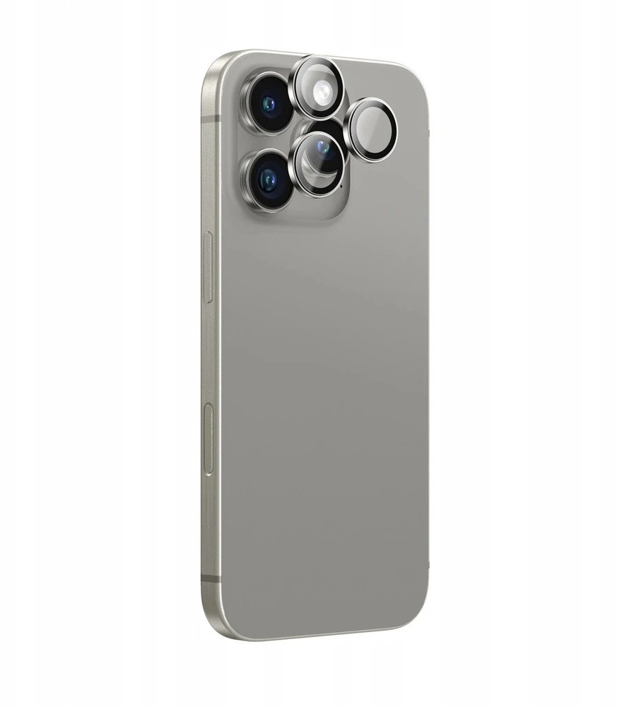 Nezatříděno „AmazingThing AR“ aliuminio 3 lęšių stiklo ir kameros objektyvo rėmelio skirtukas „Apple iPhone 16 Pro / 16 Pro Max“ – pilkas
