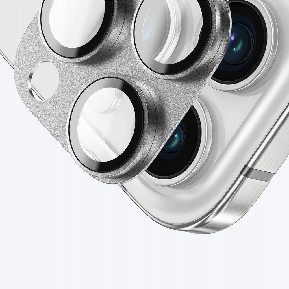Nezatříděno AmazingThing Aviation-Grade Alloy Apsauginis stiklas Lens skirtas Apple iPhone 16 Pro / 16 Pro Max Camera Lens - Gray