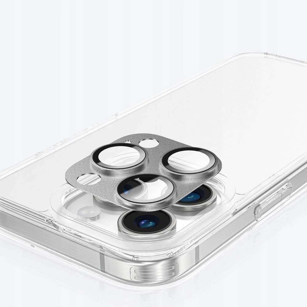 Nezatříděno AmazingThing Aviation-Grade Alloy Apsauginis stiklas Lens skirtas Apple iPhone 16 Pro / 16 Pro Max Camera Lens - Gray