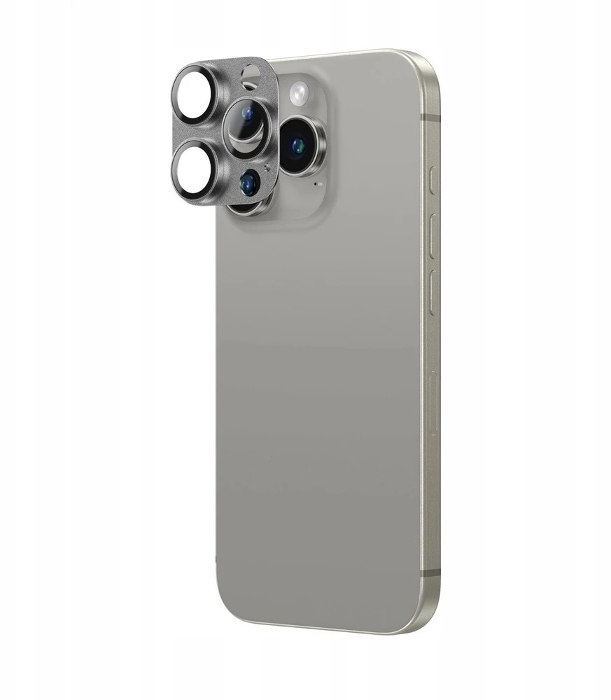 Nezatříděno AmazingThing Aviation-Grade Alloy Apsauginis stiklas Lens skirtas Apple iPhone 16 Pro / 16 Pro Max Camera Lens - Gray