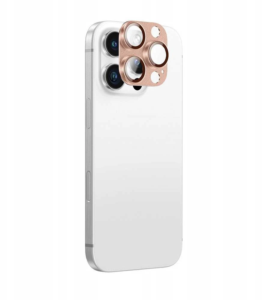 Nezatříděno „AmazingThing“ aviacijos klasės grūdinto stiklo lęšis „iPhone 16 Pro / 16 Pro Max“ kameros lęšiui – rožinio aukso spalvos