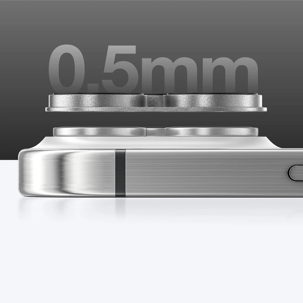 Nezatříděno AmazingThing Aviation-Grade Alloy Apsauginis stiklas Lens skirtas Apple iPhone 16 Pro / 16 Pro Max Camera Lens - Gray