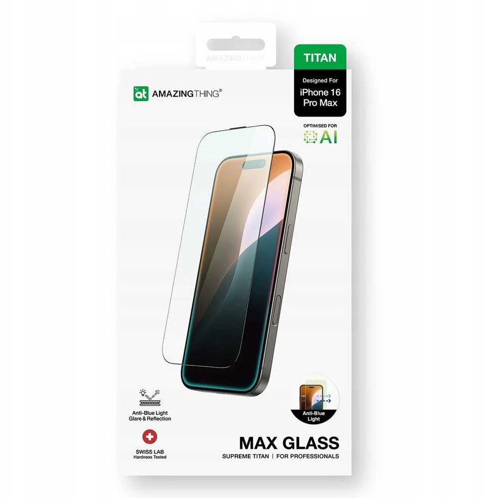 AmazingThing Titan Max Apsauginis stiklas skirtas Apple iPhone 16 Pro Max