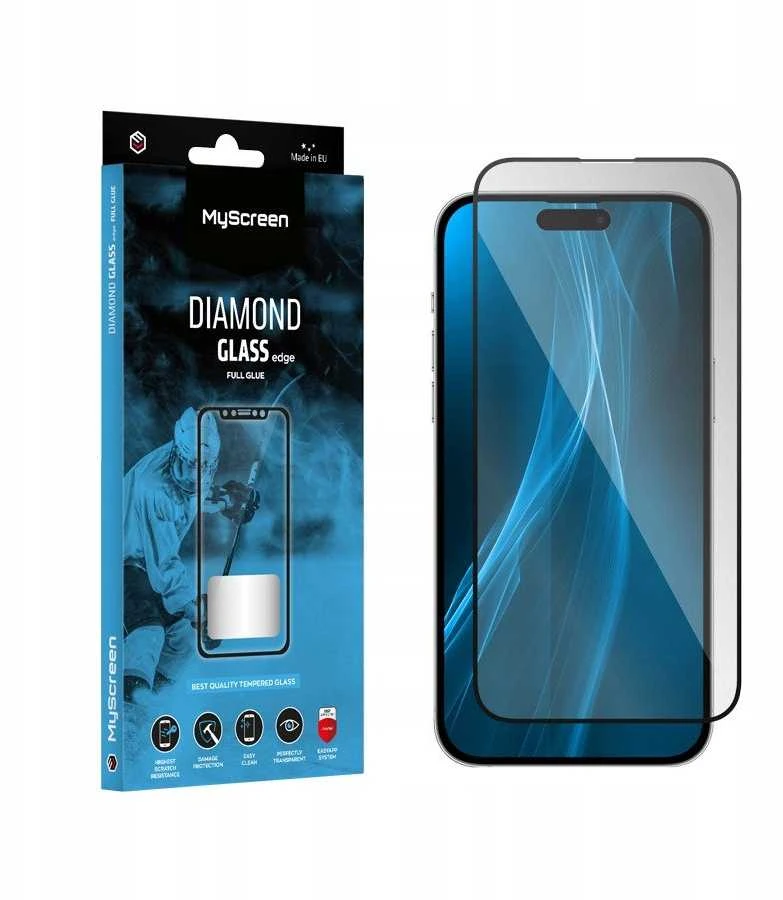 Apsauginis stiklas MyScreen Diamond Glass Edge FG skirtas Apple Apple iPhone 17 Pro juodas