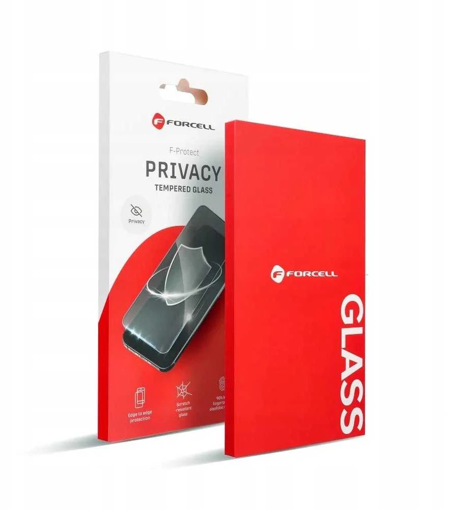 Grūdintas stiklas iPhone 16 PRO / 17 / 17 PRO Forcell Privacy Glass juodas