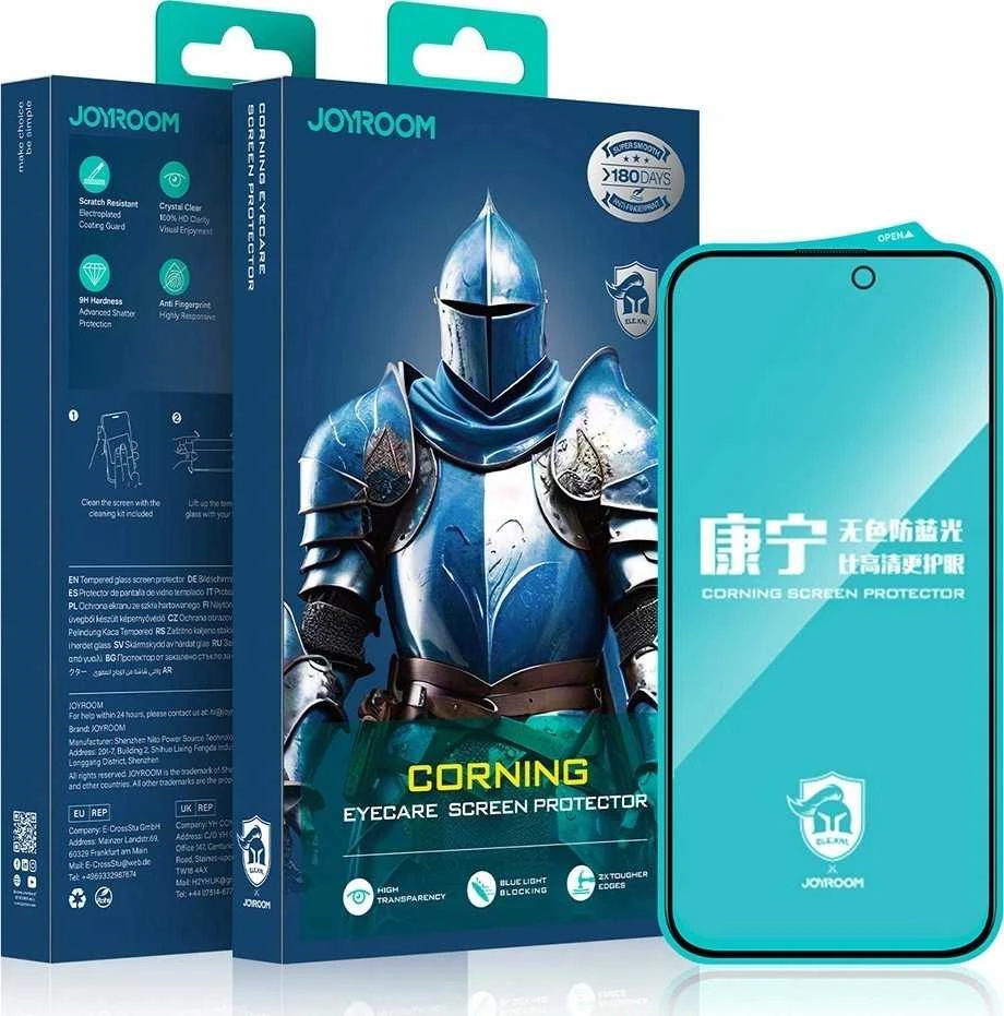„Joyroom JR-MKN0313 Corning Eyecare“ ekrano apsauga, skirta „Apple iPhone 15 Plus/16 Plus“.