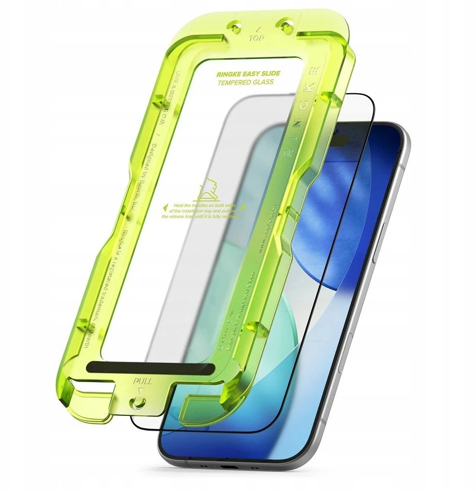 Ringke Easy Slide 2-pack apsauginis stiklas skirtas Apple iPhone 17 Air – juodos spalvos