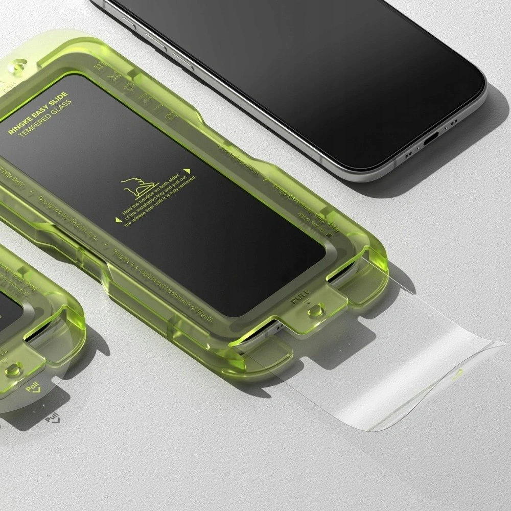 Ringke Easy Slide 2-pack apsauginis stiklas skirtas Apple iPhone 17 Air – juodos spalvos