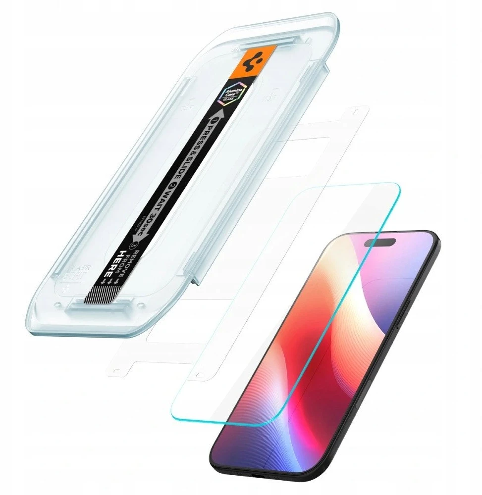 Ekrano apsauginis stiklas Spigen Glass tR EZ Fit 2 Pack, transparency - iPhone Air