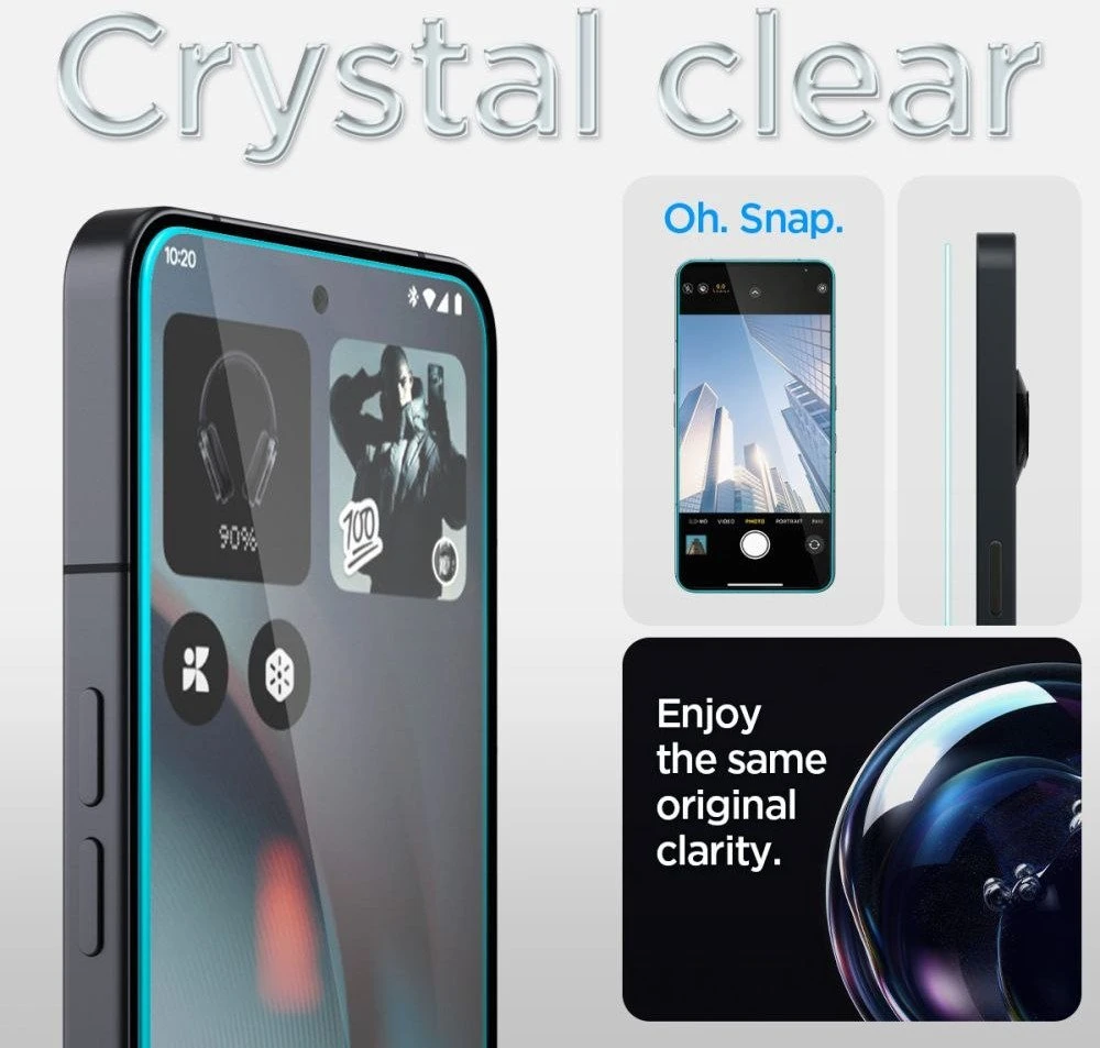 Spigen Glas.TR EZ Fit Apsauginis stiklas 2-pack skirtas Nothing Phone 3 – Transparent