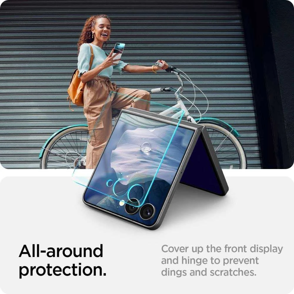 „Spigen Glas.TR EZ FIT“ HD Galaxy Z Flip 7 skaidrus