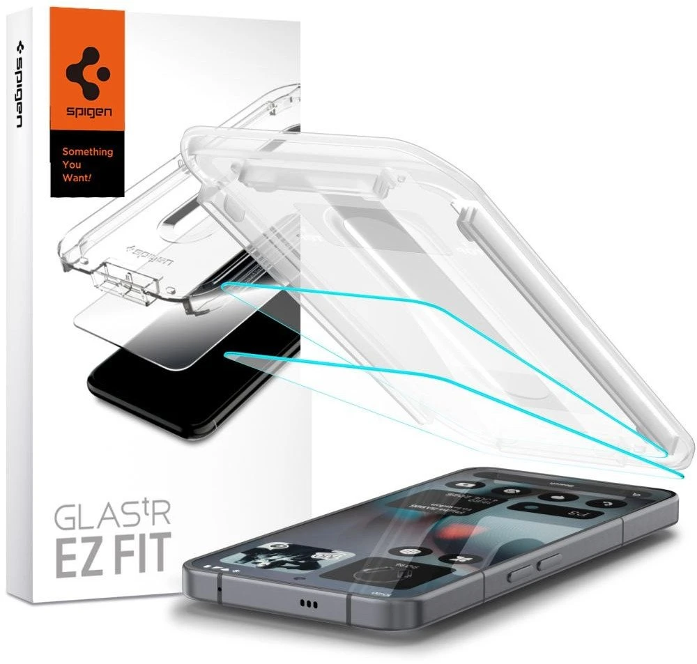 Spigen Glas.TR EZ Fit Apsauginis stiklas 2-pack skirtas Nothing Phone 3 – Transparent