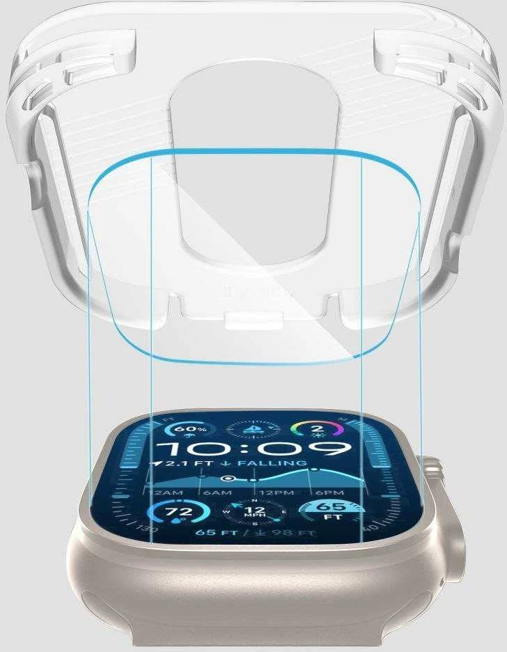 Tech-Protect Easy Set+ apsauginis stiklas 2-pack for Apple Watch Ultra 1/2 49mm – skaidrus