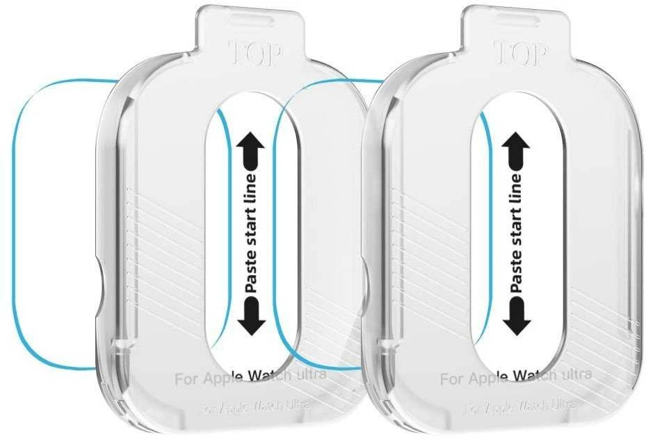 Tech-Protect Easy Set+ apsauginis stiklas 2-pack for Apple Watch Ultra 1/2 49mm – skaidrus