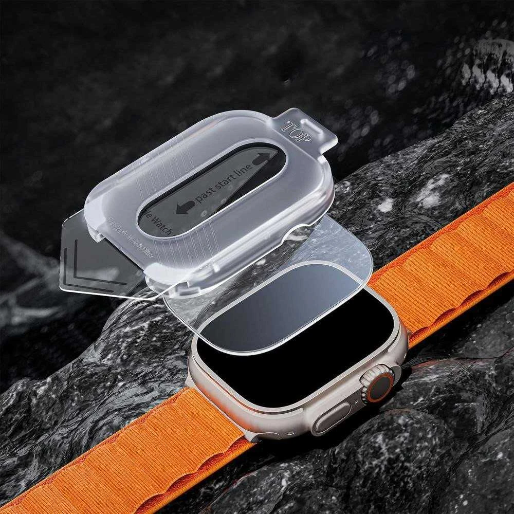 Tech-Protect Easy Set+ apsauginis stiklas 2-pack for Apple Watch Ultra 1/2 49mm – skaidrus