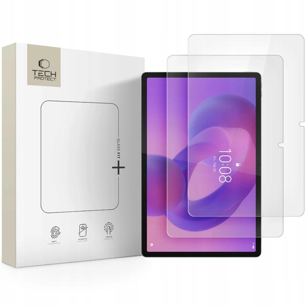 „Tech-Protect Glass Fit+“ grūdinto stiklo paketas, skirtas „Lenovo Idea Tab 11.0 TB-336“ – skaidrus