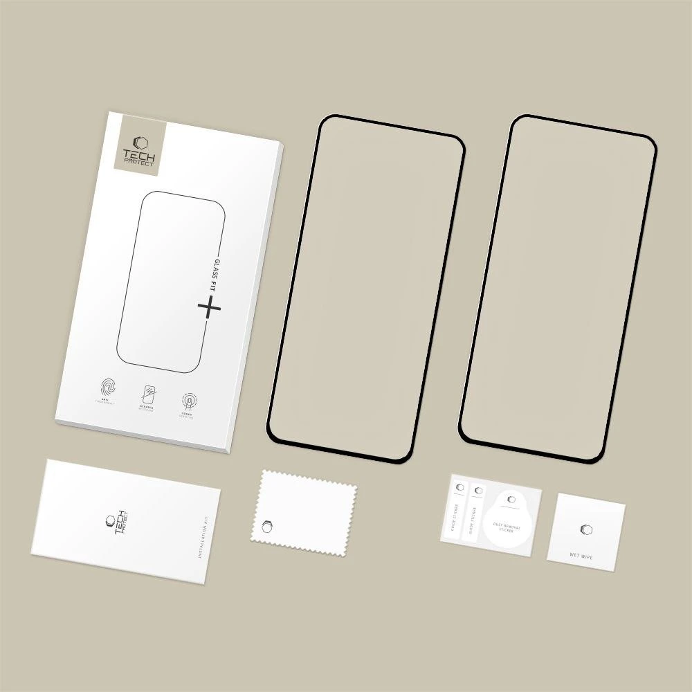 Tech-Protect Glass Fit+ 2-pack apsauginis stiklas skirta Samsung Galaxy S25 FE – juodas