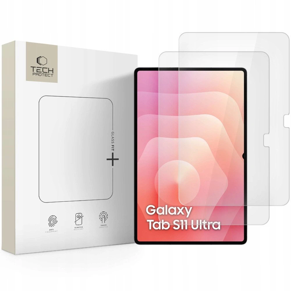 Tech-Protect Glass Fit+ 2-pack apsauginis stiklas skirta Samsung Galaxy TAB S8 ULTRA / S9 ULTRA / S10 ULTRA / S11 ULTRA 14.6 – transparent