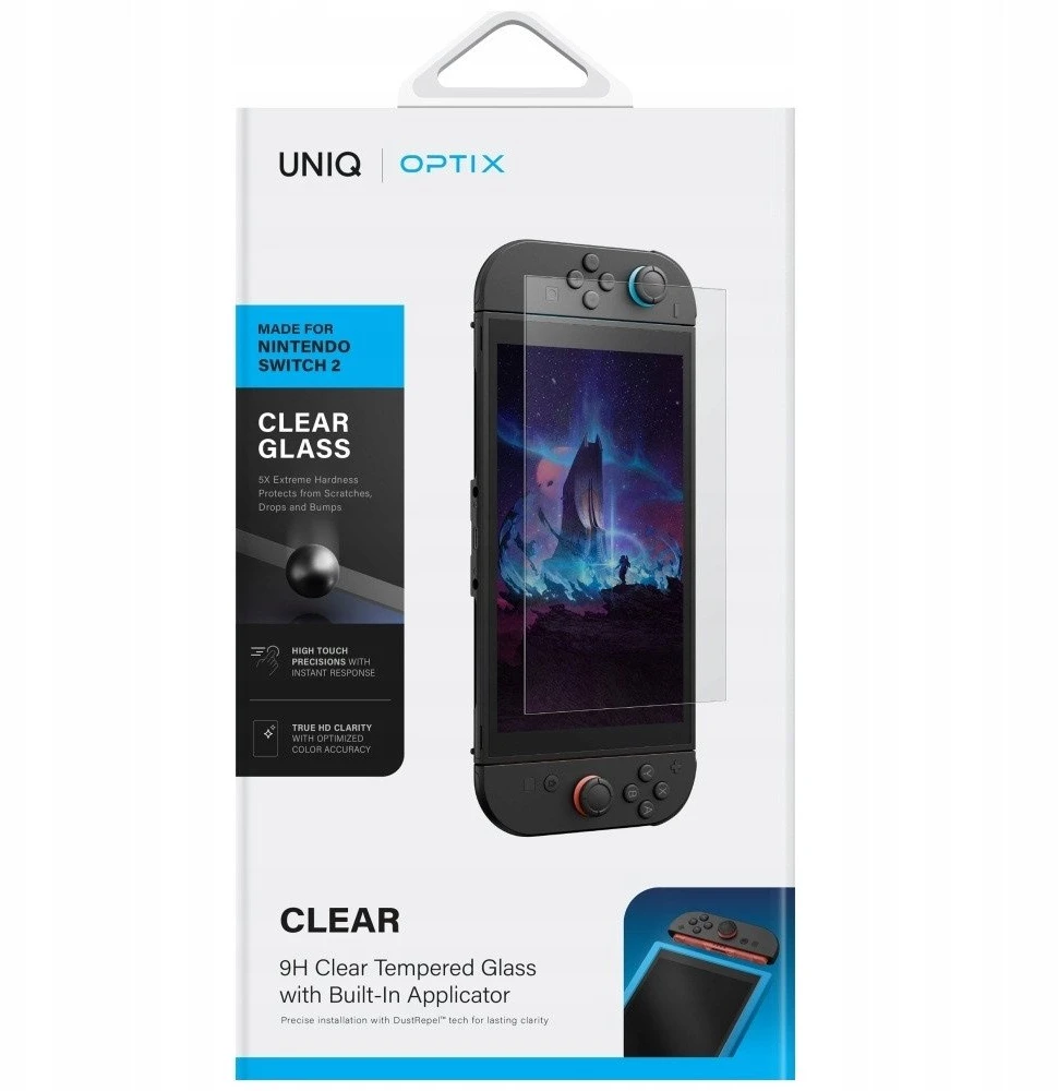 UNIQ Optix Clear Apsauginis stiklas skirtas Nintendo Switch 2