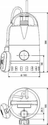 Grundfos POMPA UNILIFT CC7-A1, 10M KABLA