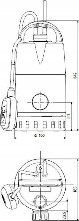 Grundfos POMPA UNILIFT CC7-A1, 10M KABLA