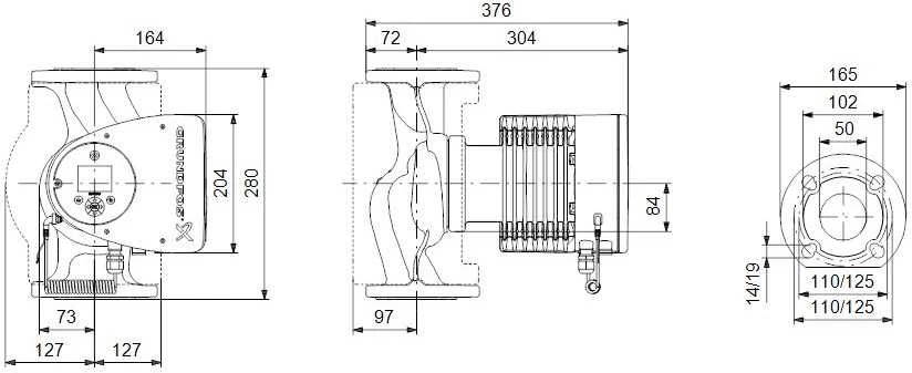 Grundfos SIURBLYS MAGNA3 50-120 F 280 1X230V PN6/10