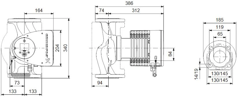 Grundfos SIURBLYS MAGNA3 65-120 F 340 1X230V PN6/10