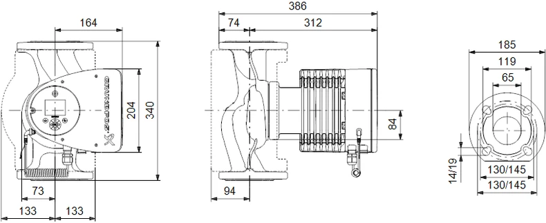 Grundfos 530 DC Magna3 65-150 F 340 - 1x230V PN6-10
