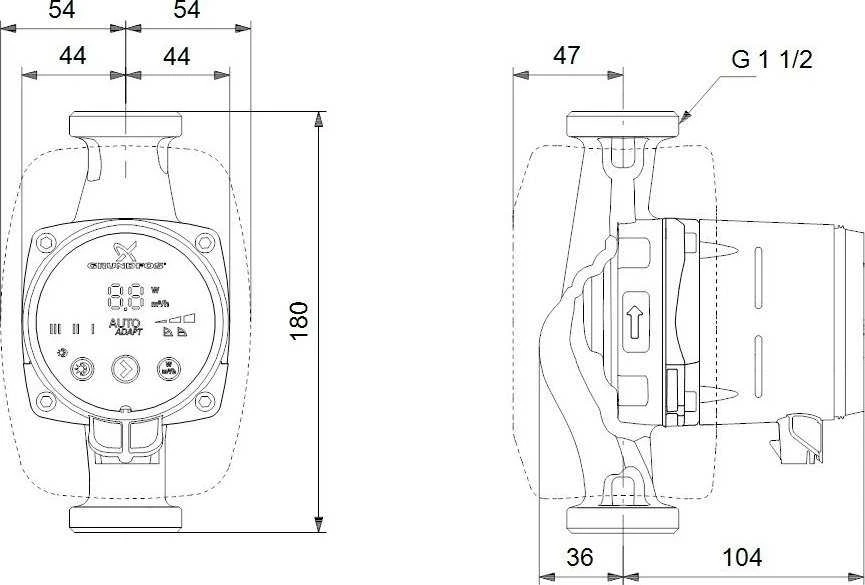 Grundfos Siurblys ALPHA2 25-60, 180 mm