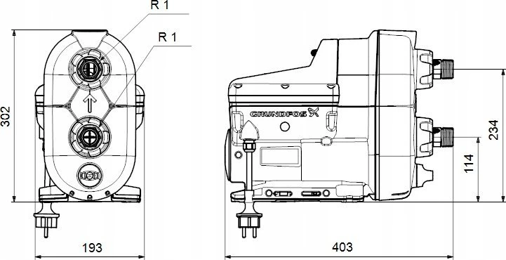 Grundfos sūknis Scala2 3-45 200-240V 50/60HZ Schuko kištukas