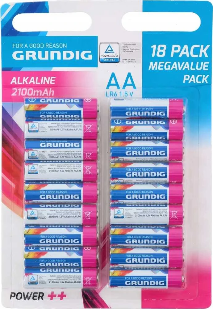 Grundig Grundig - AA / LR6 1,5V šarminių baterijų rinkinys 18 vnt.