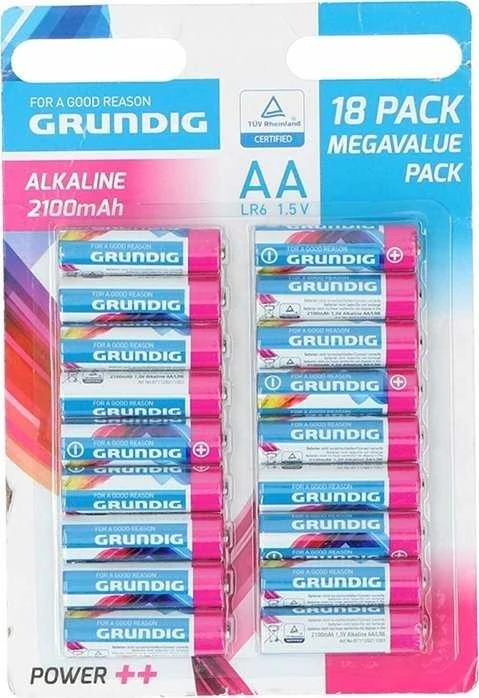 Grundig AA šarminės baterijos, 18 vienetų pakuotė